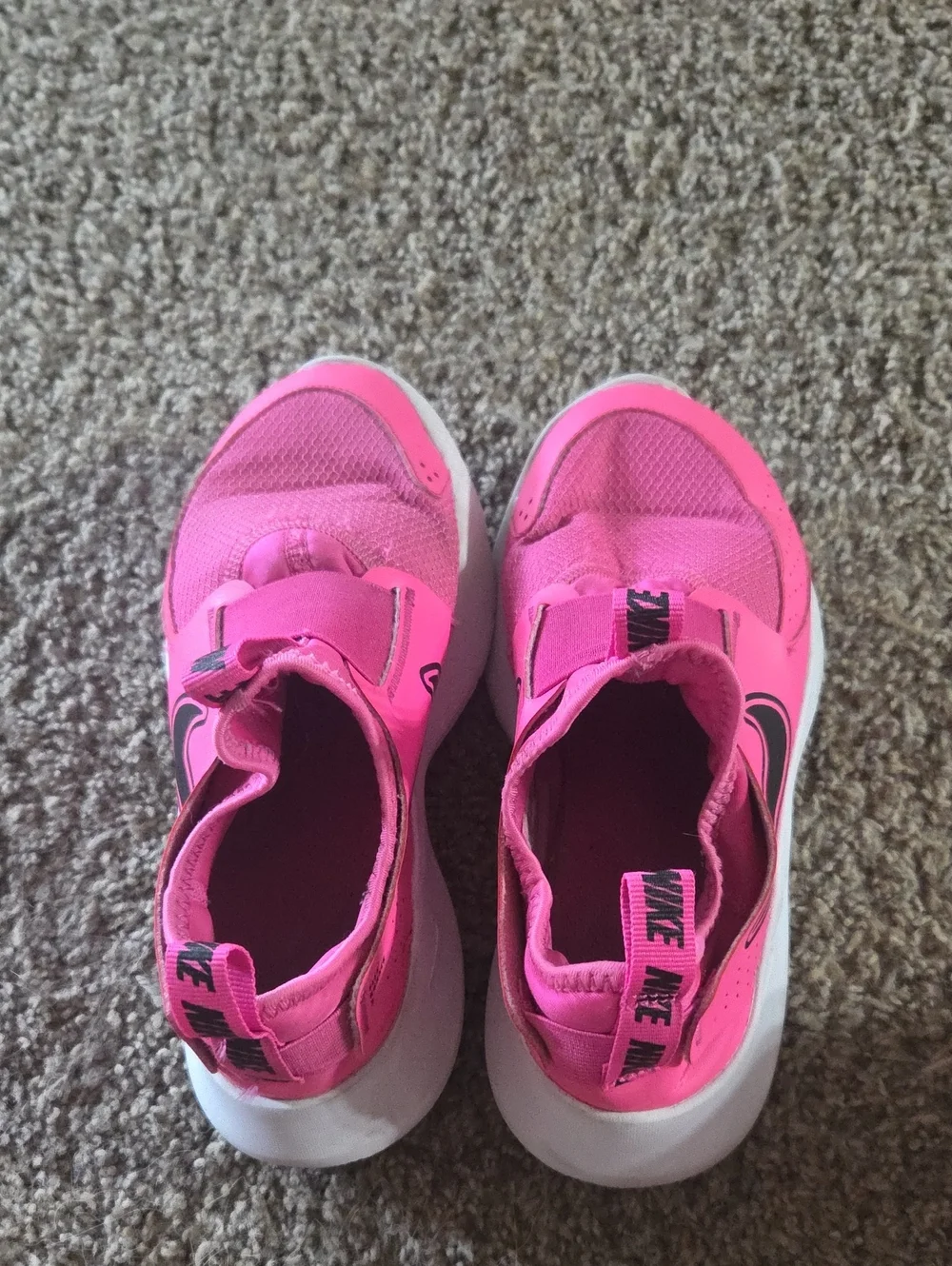 Nike Kids Hot Pink Slip-On Sneakers with White Soles
